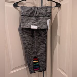 Livi Active Gray Capris with Rainbow Accent
